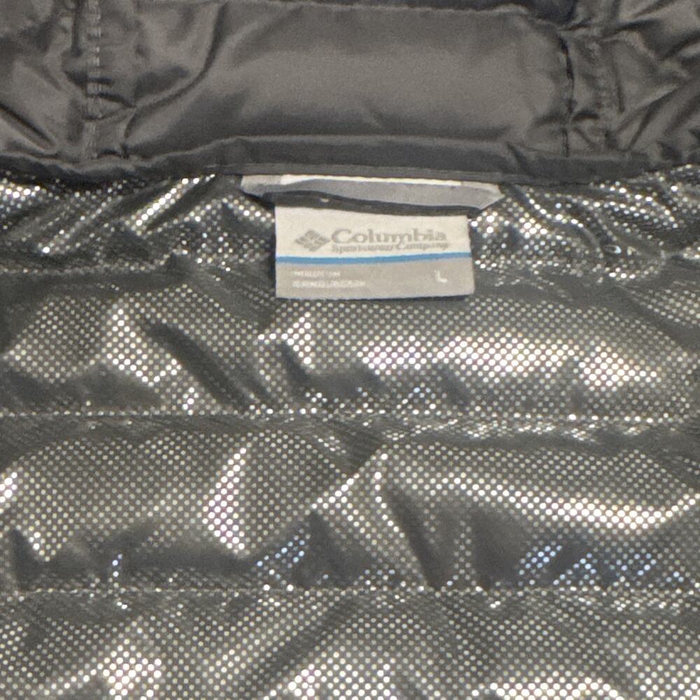 Columbia Omni-Heat Gray Down Insulated Hooded Packable Puffer Jacket L - Picture 3 of 8